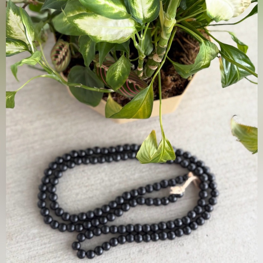 Black Farmhouse Beaded Garland for Tiered Tray Decor, Farmhouse & Country Decor